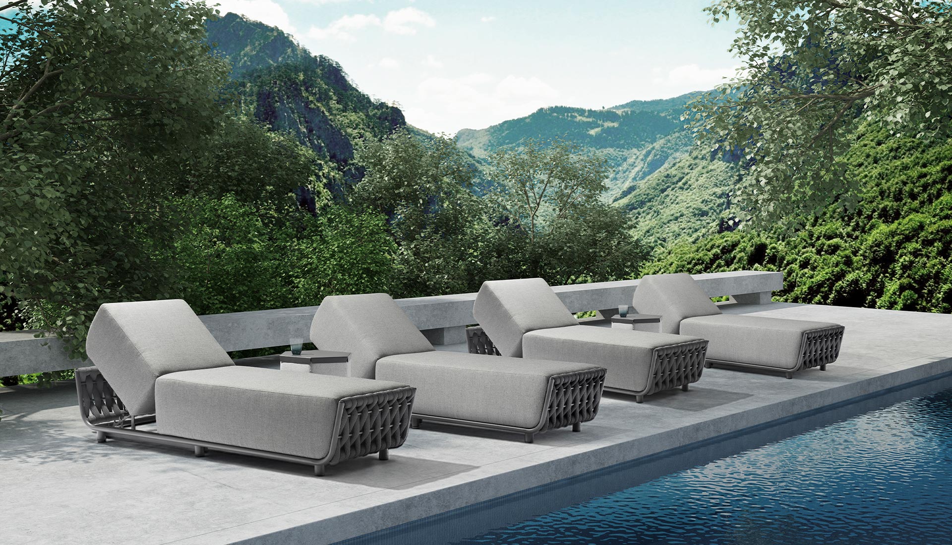 HUG Chaise lounge/ottoman | Outdoor Furniture | Couture Jardin